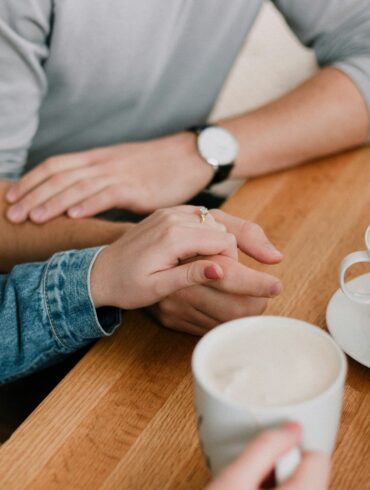 couple talking over coffee